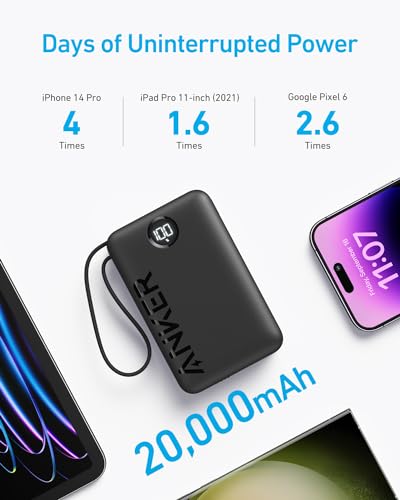 Anker Portable Charger, High-Speed Power Bank for iPhone/MacBook/Galaxy