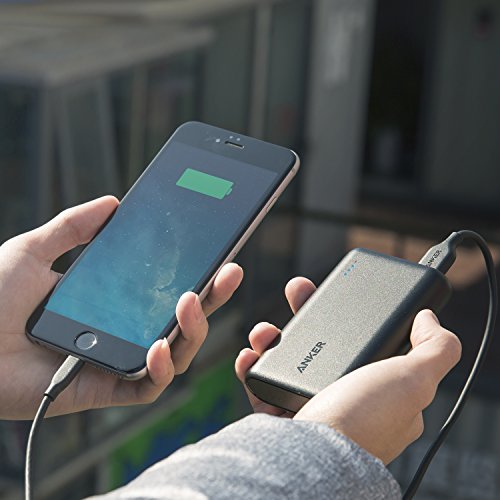 Compact 10,000mAh Portable Charger for iPhone and Samsung