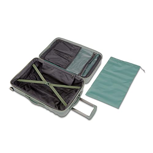 American Tourister Hardside Expandable Luggage, Sage Green, 20-Inch