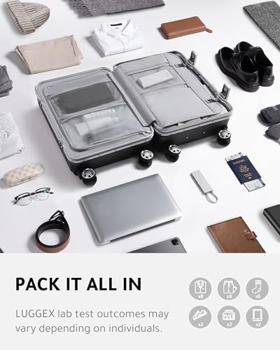 White Hard Shell Carry On Luggage with Aluminum Frame