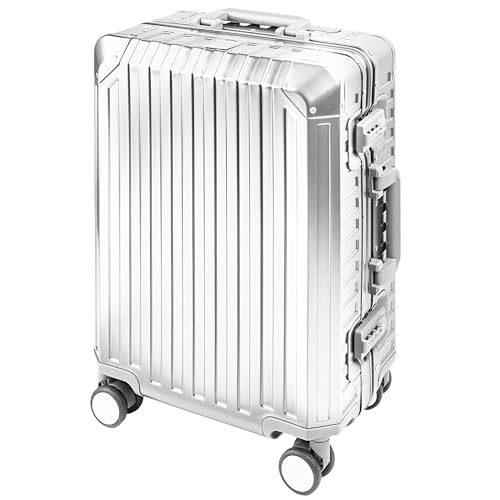 GLX2 All Aluminum Luggage Suitcase - Silver
