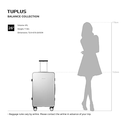 TUPLUS Aluminum Luggage Hard Shell Suitcase, CORE Series