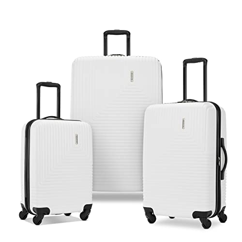 American Tourister Groove 3-Piece Hardside Luggage Set, White
