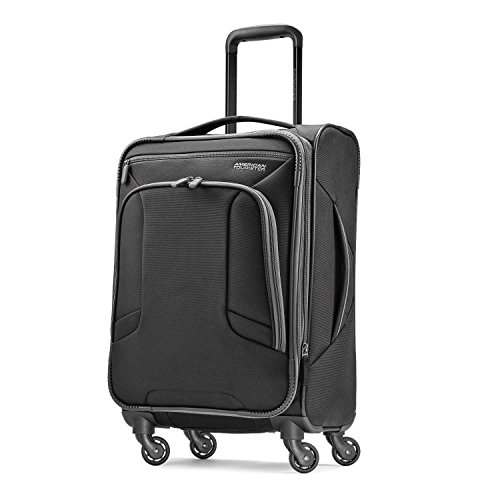 American Tourister 4 Kix Softside Luggage, Black/Grey, 21-Inch