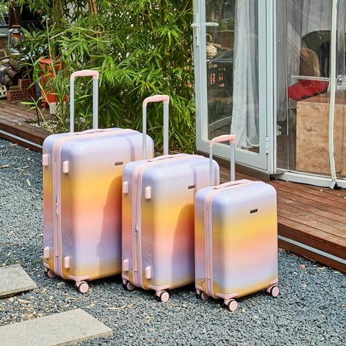 Lightweight 3 Piece Suitcase Set with Spinner Wheels
