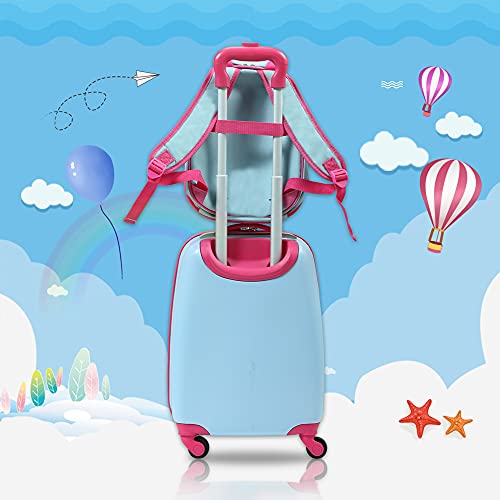 Kid Luggage Set: 12” Backpack & 16” Spinner Suitcase