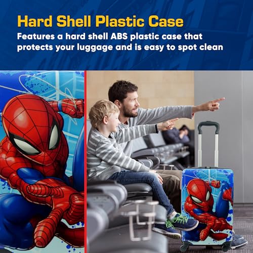 Spider-Man Kids 21" Rolling Luggage, Hardshell Carry On