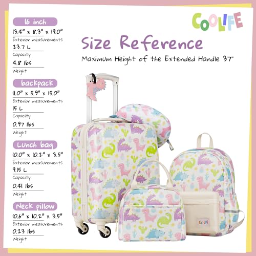 Kid's 5-Piece Suitcase Set with Hardside Spinner