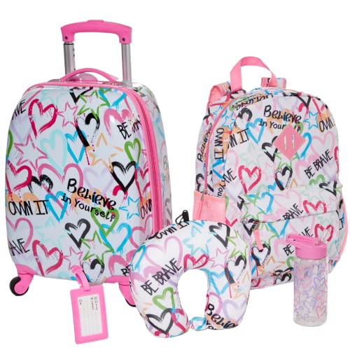 RALME Girls’ Suitcase Set with Backpack and Accessories