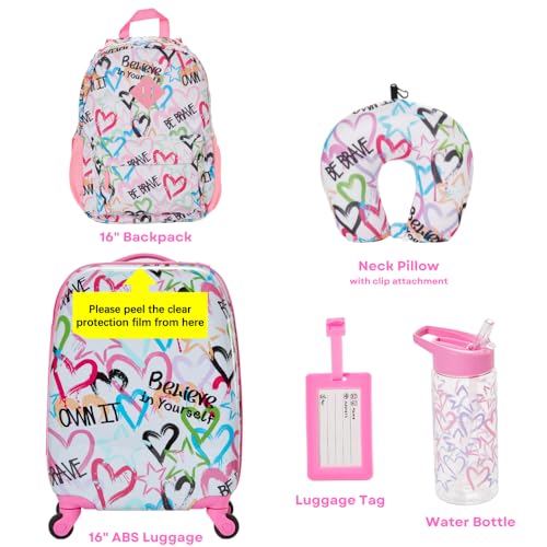 RALME Girls’ Suitcase Set with Backpack and Accessories