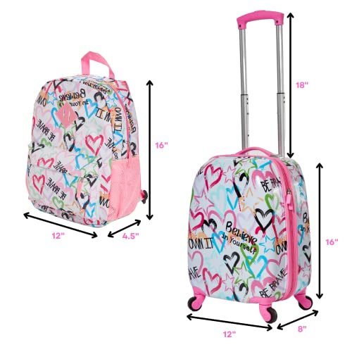 RALME Girls’ Suitcase Set with Backpack and Accessories