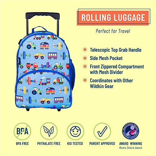 Wildkin Kids Rolling Luggage, Perfect Size for School