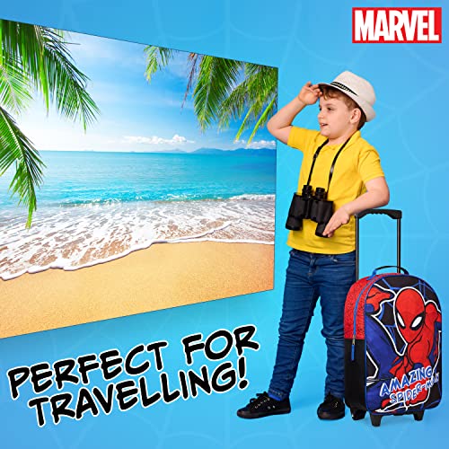 Marvel Boys Spiderman Suitcase with Wheels - Multicolor