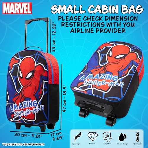 Marvel Boys Spiderman Suitcase with Wheels - Multicolor