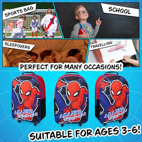 Marvel Boys Spiderman Suitcase with Wheels - Multicolor