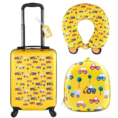 Sanwuta 4-Piece Car Kids Luggage Set