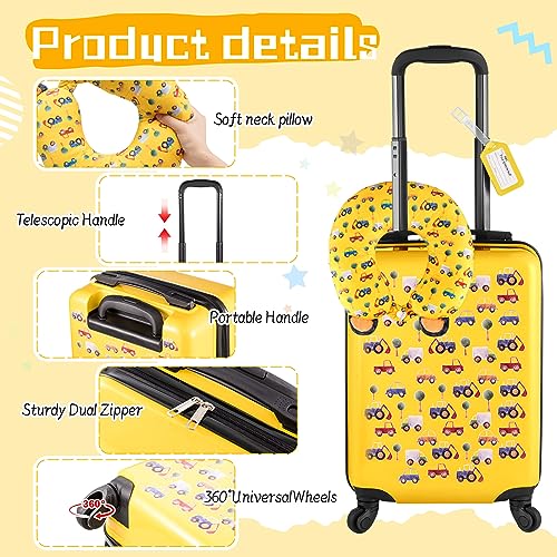 Sanwuta 4-Piece Car Kids Luggage Set