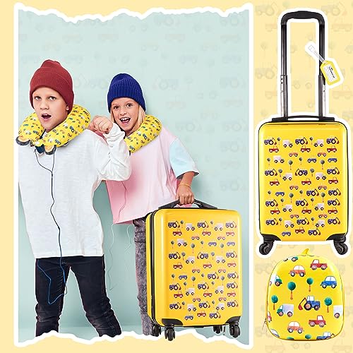 Sanwuta 4-Piece Car Kids Luggage Set