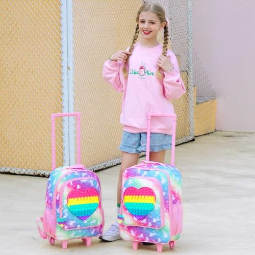 Girls' Cute Unicorn Rolling Suitcase - Pink