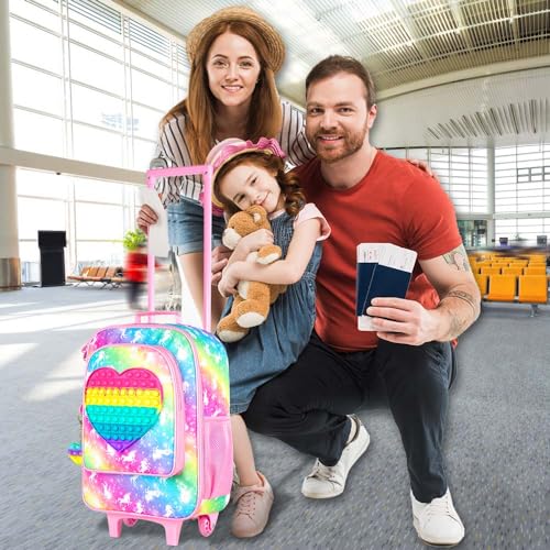 Girls' Cute Unicorn Rolling Suitcase - Pink