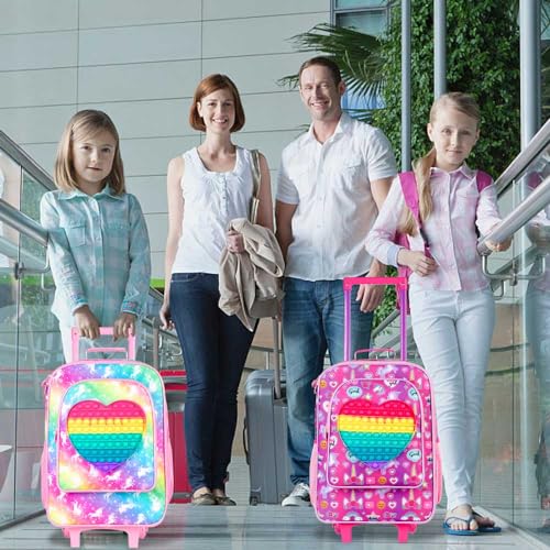 Girls' Cute Unicorn Rolling Suitcase - Pink