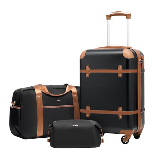 Coolife 3 Piece Hardside Luggage Set