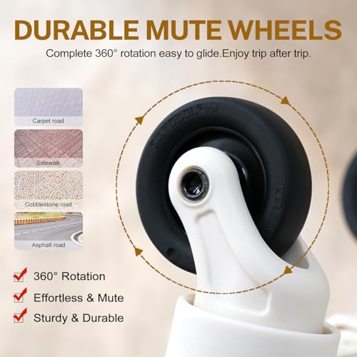 Vintage Suitcase Set for Women - Rose White (24"+12")