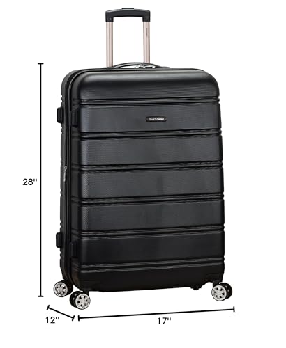 Rockland Melbourne Large Black Hardside Spinner Suitcase