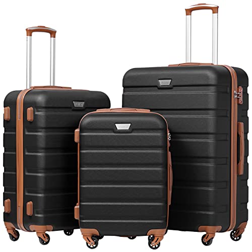 Coolife 3 Piece Suitcase Set: Lightweight, TSA Lock
