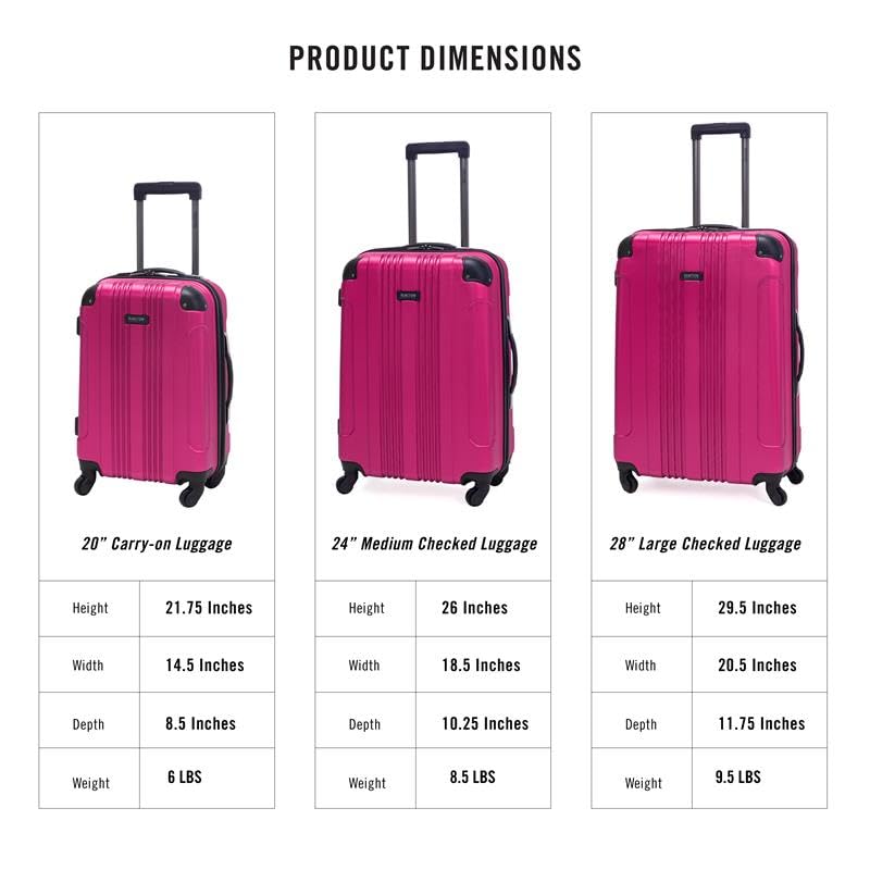 Kenneth Cole REACTION 28" Magenta Hardshell Spinner Suitcase