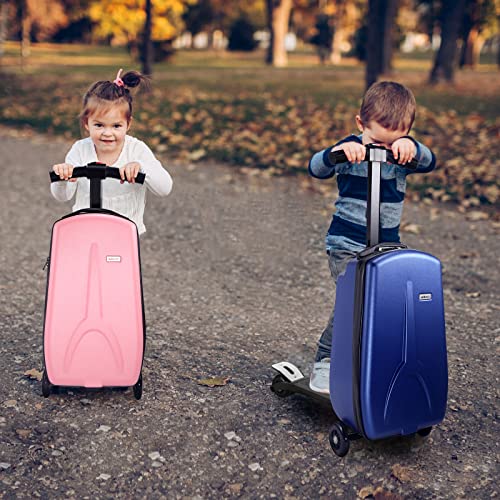 iubest Kids Scooter Suitcase Combo, Pink