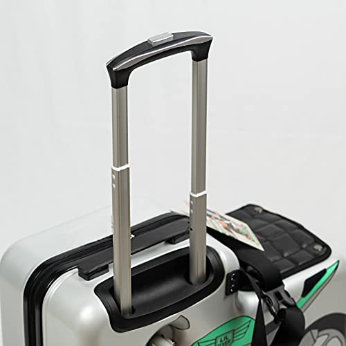 Lil Flyer 20" Kids Ride-On Suitcase (Green Motorcycle)