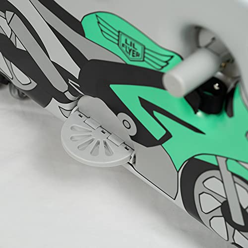 Lil Flyer 20" Kids Ride-On Suitcase (Green Motorcycle)