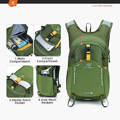 SKYSPER 15L Hiking Daypack - Lightweight Water Resistant