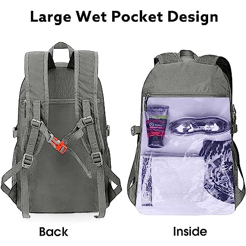 G4Free Waterproof Hiking Backpack for Travel, 40L