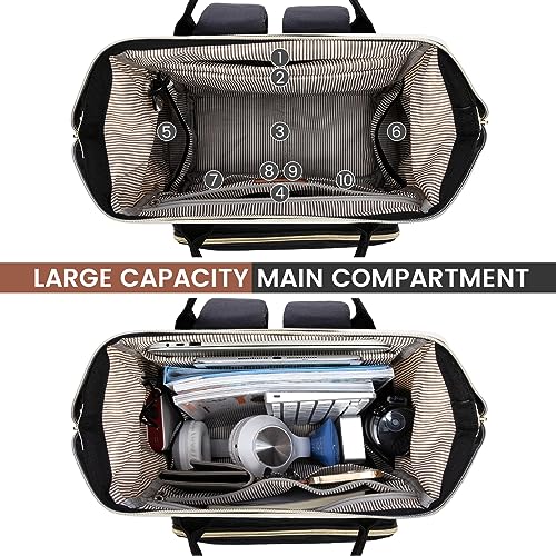 15.6" Wide Open Laptop Backpack Bag, USB Charging