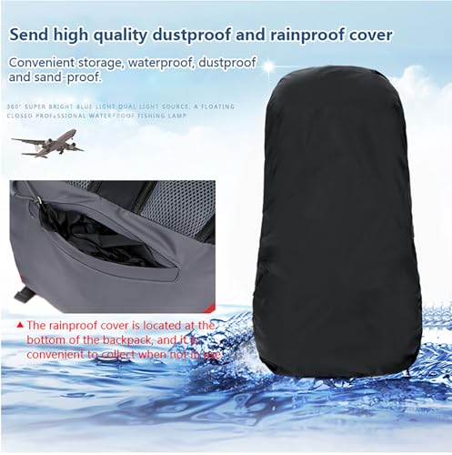 60L Waterproof Hiking Camping Backpack with Rain Cover