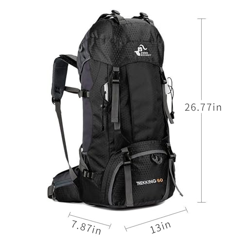 60L Waterproof Hiking Camping Backpack with Rain Cover