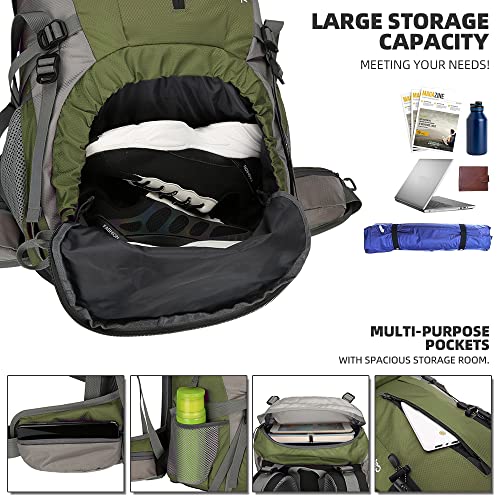 King'sGuard 70L Hiking Backpack - Army Green