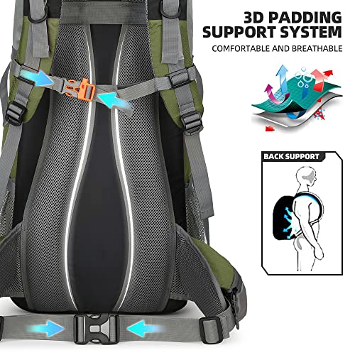 King'sGuard 70L Hiking Backpack - Army Green