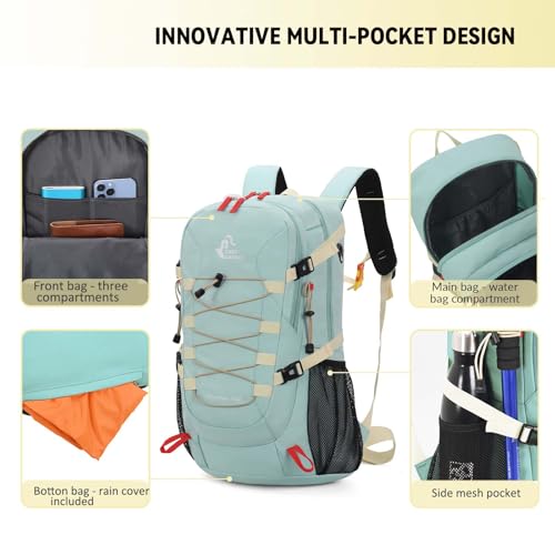 Waterproof Hiking Backpack for Outdoor Adventures - Milk Green