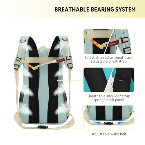 Waterproof Hiking Backpack for Outdoor Adventures - Milk Green