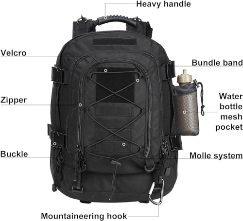 40-64L Tactical Backpack - Hiking, Gym, Camping