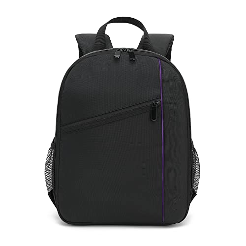 Purple Waterproof Camera Sling Backpack for Travelers