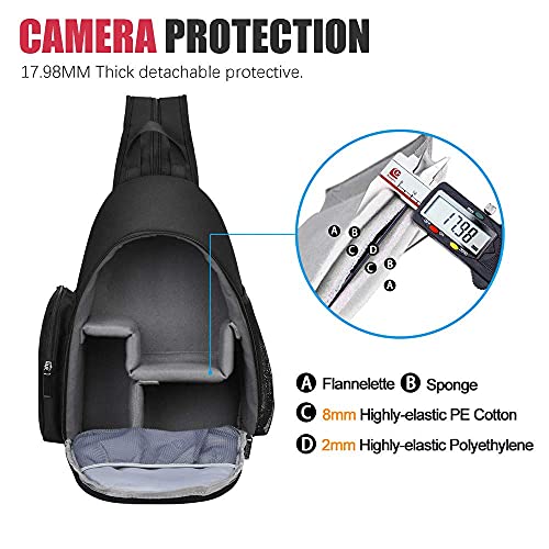 Camera Sling Bag for DSLR/SLR/Mirrorless - Tripod Compatible