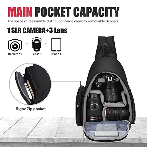 Camera Sling Bag for DSLR/SLR/Mirrorless - Tripod Compatible