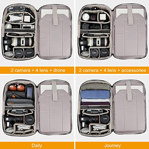 Besnfoto Waterproof Camera Backpack with Laptop Compartment