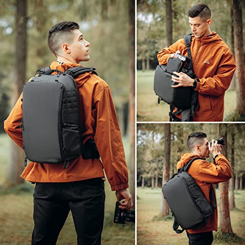 Besnfoto Waterproof Camera Backpack with Laptop Compartment
