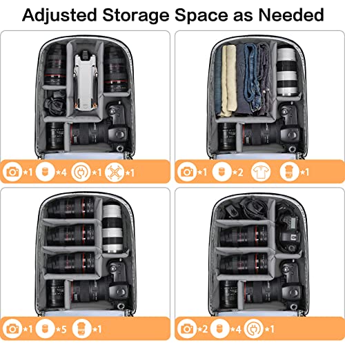 MOSISO Camera Backpack with Tripod Holder, Black