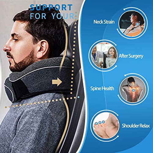 UBEUONLY Adjustable Travel Neck Pillow - Black